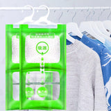 Hanging wardrobe dehumidification bag